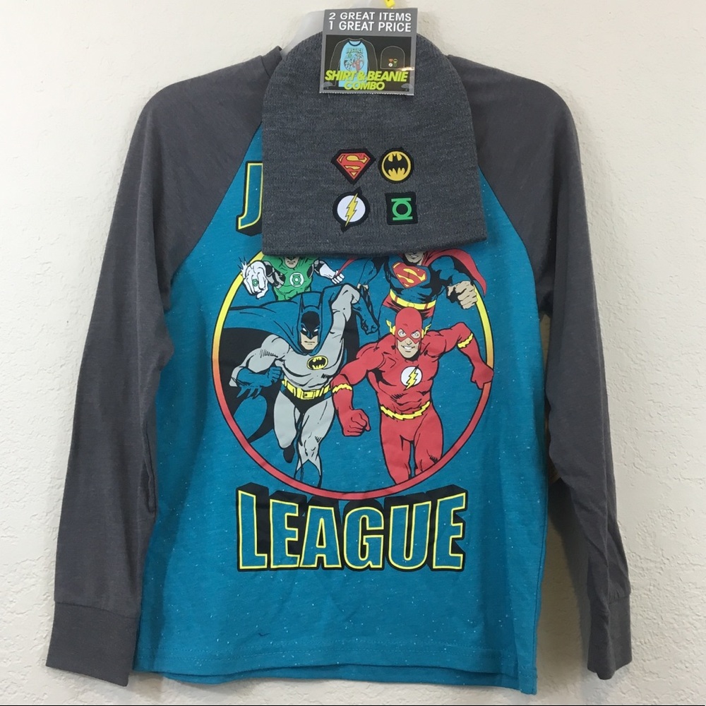 Justice League T-Shirt and Beanie Combo